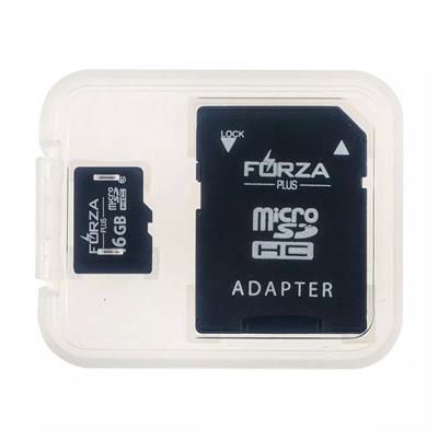 FORZA Карта с адаптером, Micro SD, 16Гб, 10класс