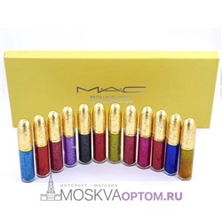Набор жидких глиттеров для губ MAC Matte luquid lipstick (12 шт)