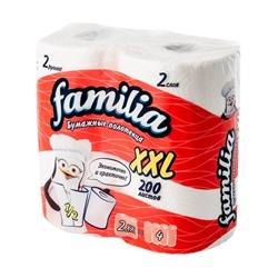 Бумажные полотенца, Familia, XXL, 2 слоя, 2 рулона