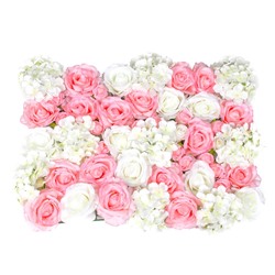 INBLOOM Изгородь цветочная, бело розовая пастель, пластик, полиэстер, 40х60см