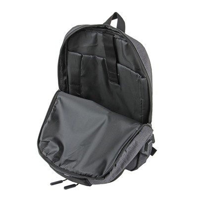 Рюкзак универсальный 45x31,5x12см, 2 отд, 1 карм., отделка прорезин.матер., USB, ПЭ под ткань, серый