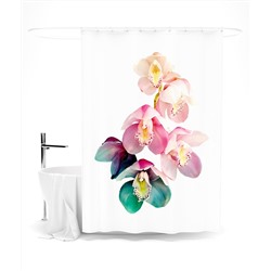 Шторка для ванной "Разноцветная орхидея", 145х180 см арт. ШТОК056-14285