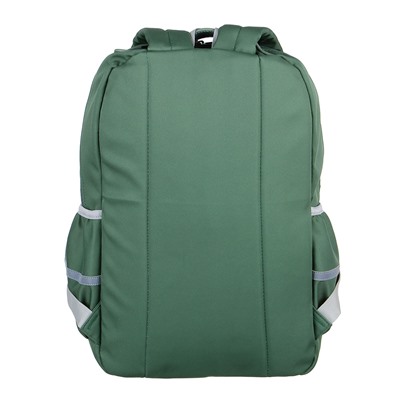 Рюкзак подростковый 43x30x18см, 2 отд., 3 карм. (1 на липучке), апплик.в форме котика, ПЭ, зеленый