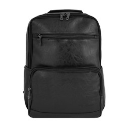 Рюкзак универсальный 40x28x13см, 1 отделение, 4 кармана, искусственная кожа, черный