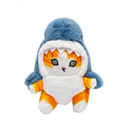 Мягкая игрушка - брелок  " Котёнок - акулёнок " 13 см, в ассортименте