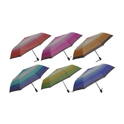 Зонт женский, автомат, металл, пластик, полиэстер, 53,5см, 8 спиц, 6 цветов