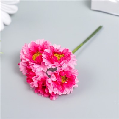 Цветы для декорирования "Хризантемы ярко-розовые" 1 букет=6 цветов 10 см
