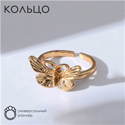 Кольцо "Настроение" бабочка, цвет золото, безразмерное