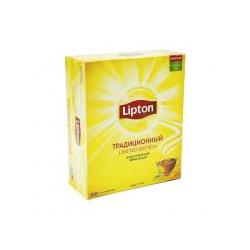 Чай чёрный, Lipton, 100 пакетиков, 160 г