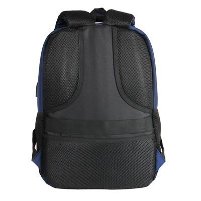 Рюкзак универсальный 46x33x17,5см, 2 отд, 4 карм., спинка с эрг.элементами, USB/науш., синий, ПЭ