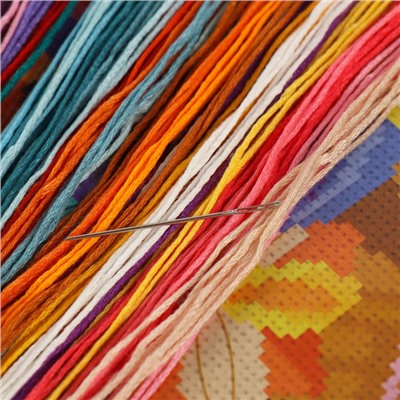 Вышивка крестиком «Цветочная композиция», 25х25 см