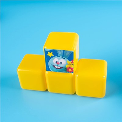 Набор цветных кубиков, «Смешарики», 20 шт., 4×4 см
