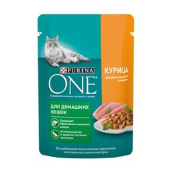 Корм влажный для кошек, Purina One, курица/морковь, 75 г