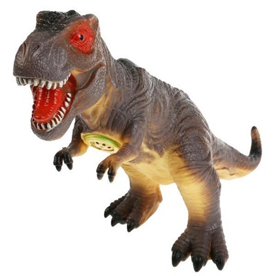 Игрушка пластизоль динозавр тиранозавр 32*11*23 см, хэнтэг, звук ИГРАЕМ ВМЕСТЕ