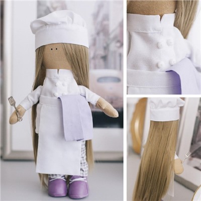 Набор для шитья. Интерьерная кукла «Повар Селена», 30 см