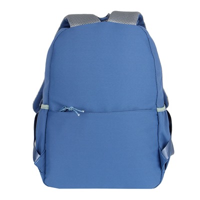 Рюкзак подростковый 45x30x17см, 2 отд., 3 карм., пластиковая нашивка, ПЭ, синий