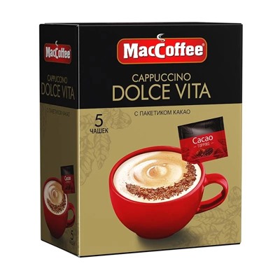 Напиток кофейный "Cappuccino Dolce Vita", MacCoffee, 5х24 г
