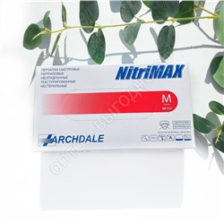 Перчатки одноразовые нитриловые NitriMax, M, красные, 100штук/50пар (ОРИГИНАЛ)